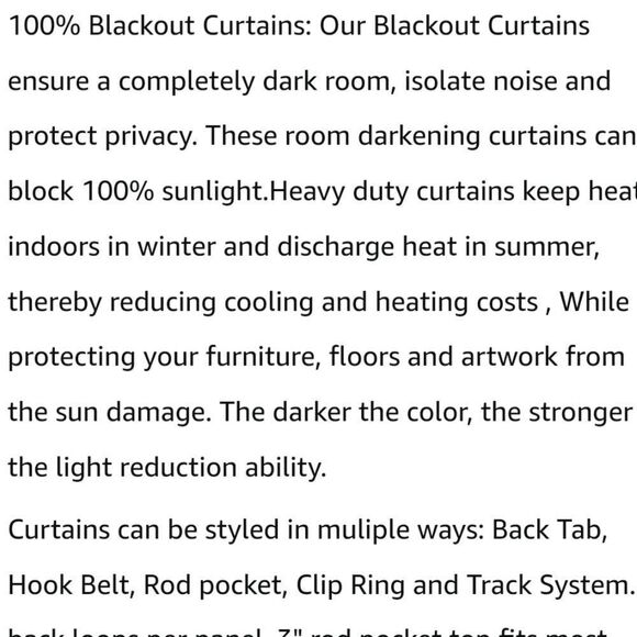 100% Blackout Curtains 102 inches Long Natural Linen Drapes 2 Panels Set - Picture 6 of 8